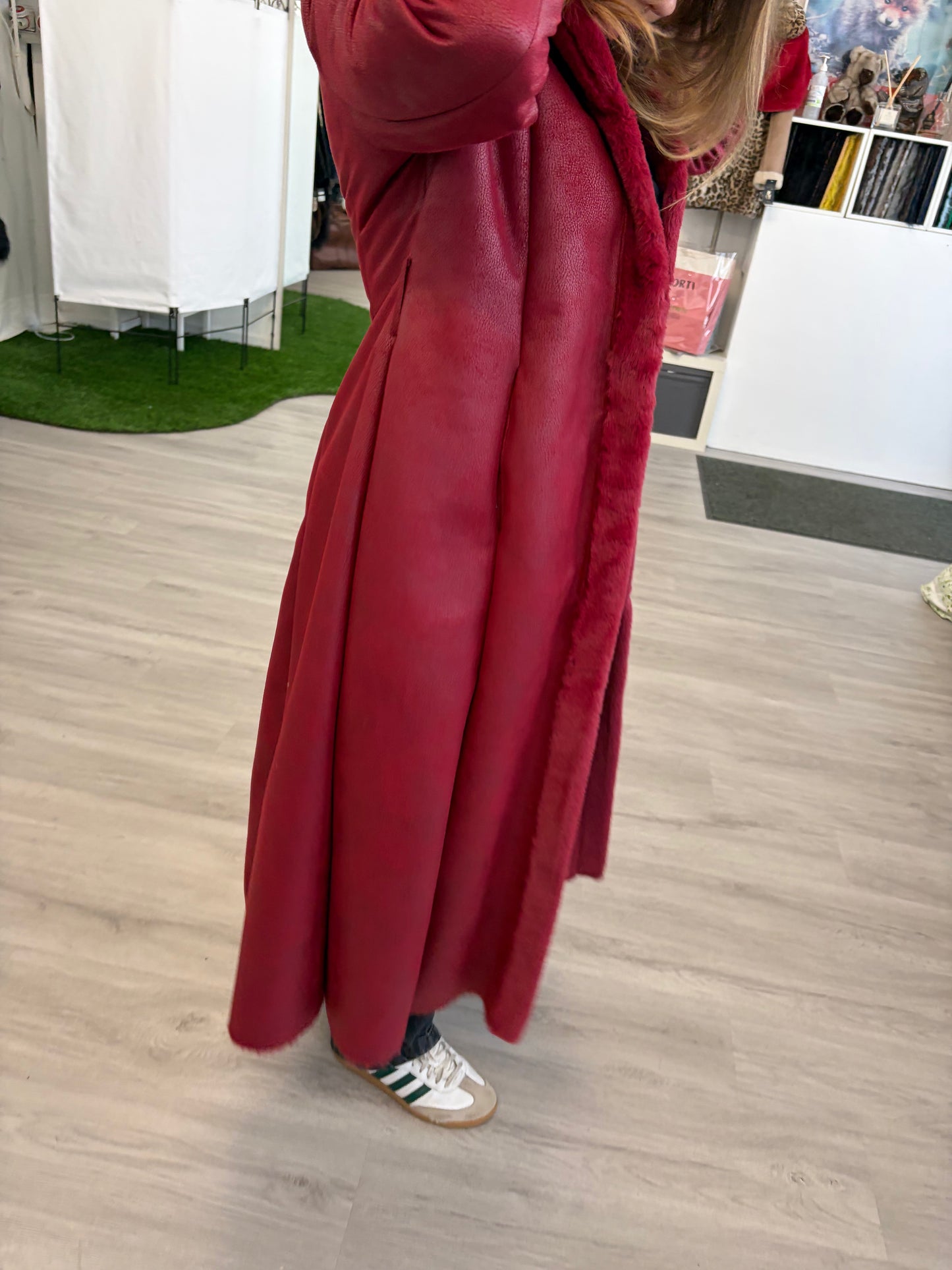 Cappotto lungo in Eco Montone