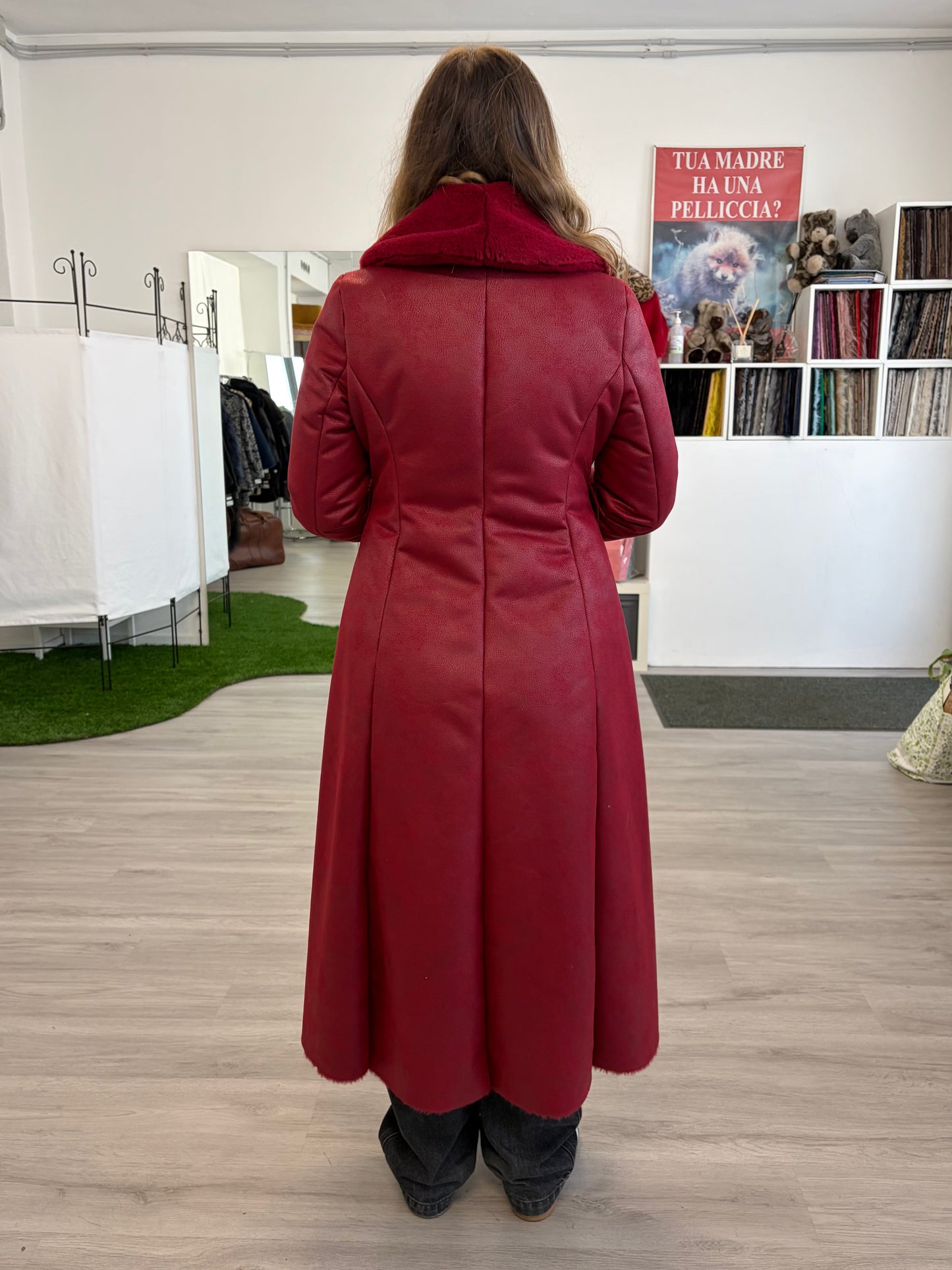 Cappotto lungo in Eco Montone
