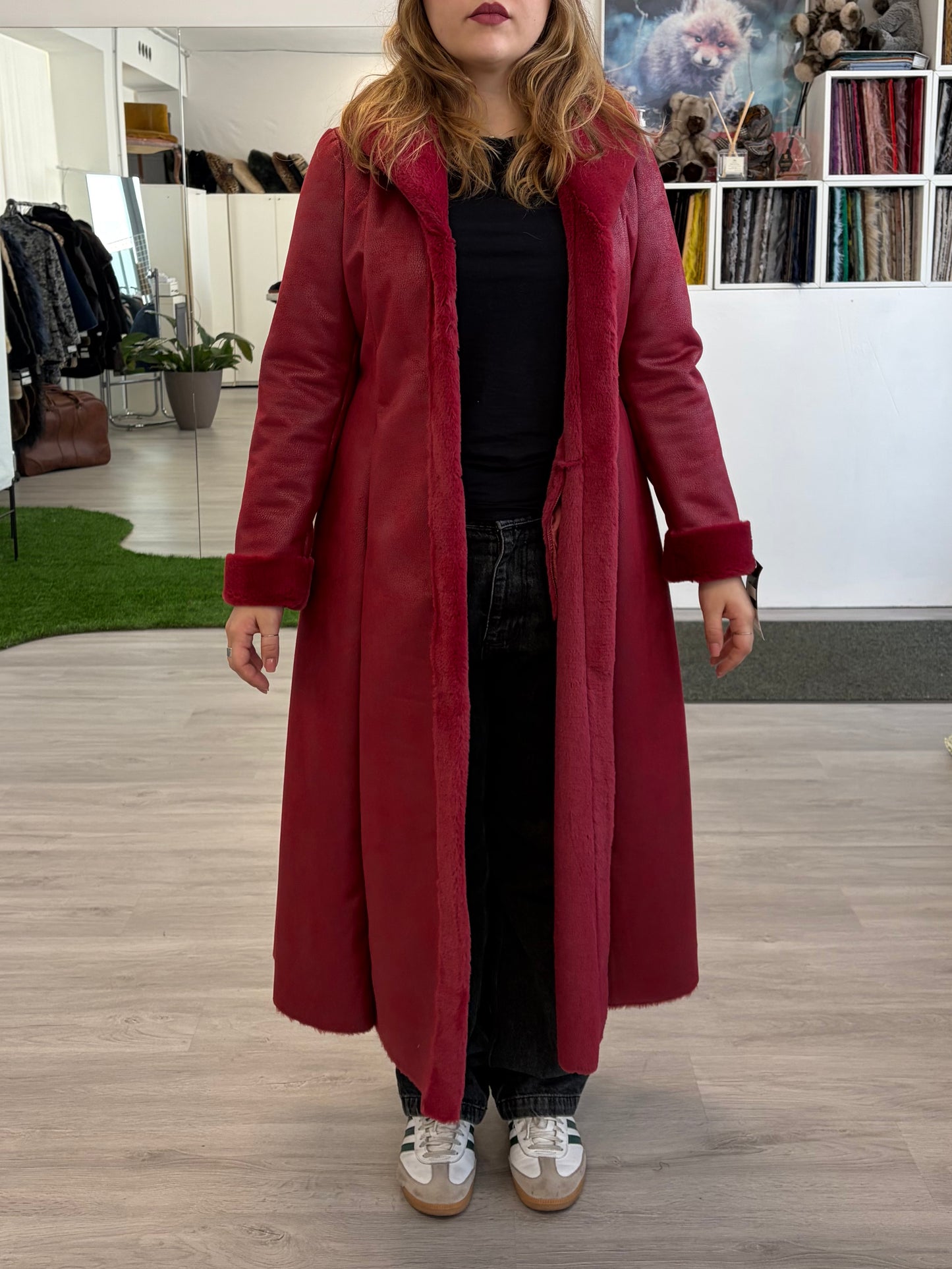 Cappotto lungo in Eco Montone